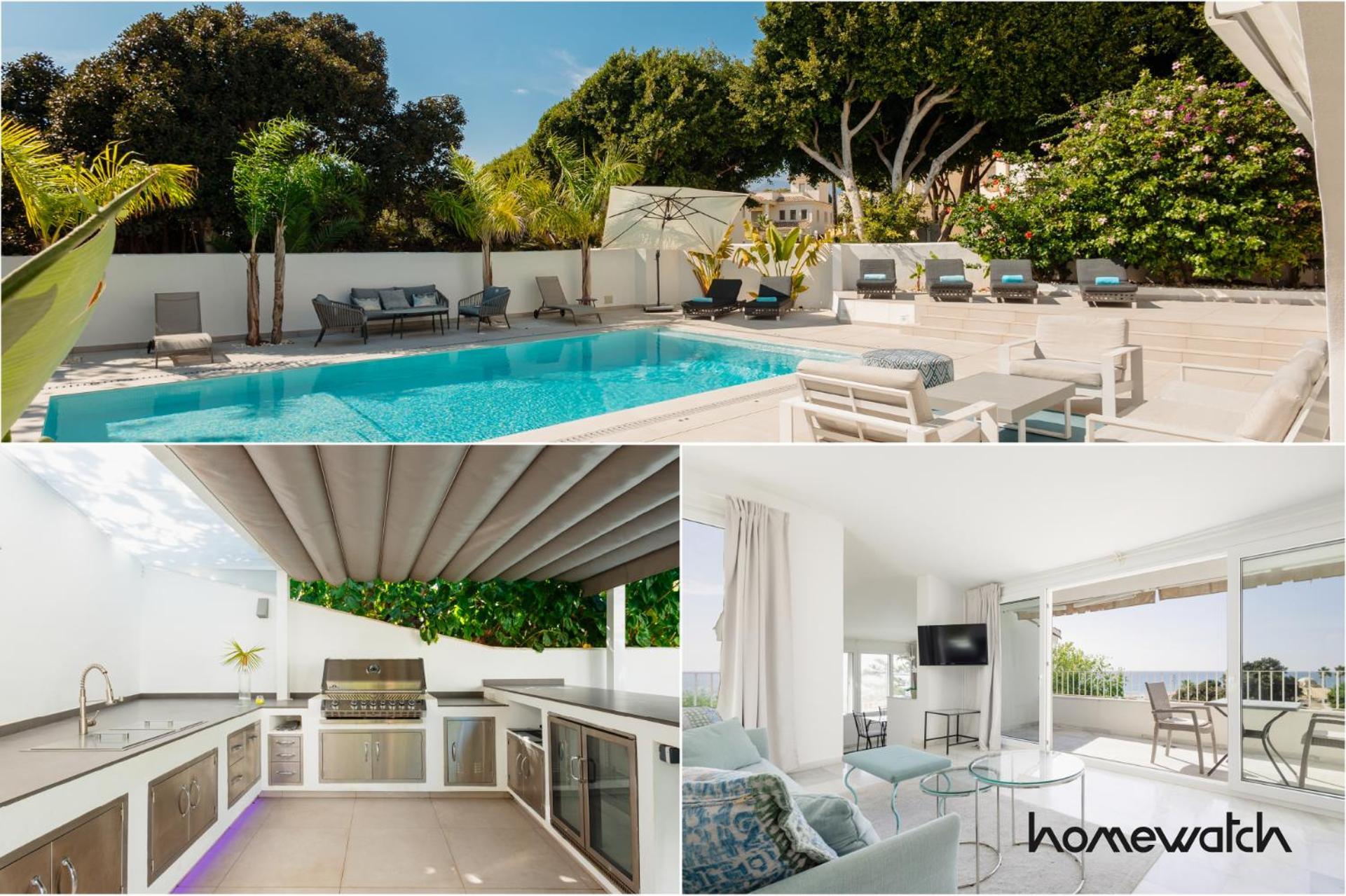 Feriehus 6 Bedroom Villa, With Heated Pool And Sea Views, Next To The Of Costabella Marbella
